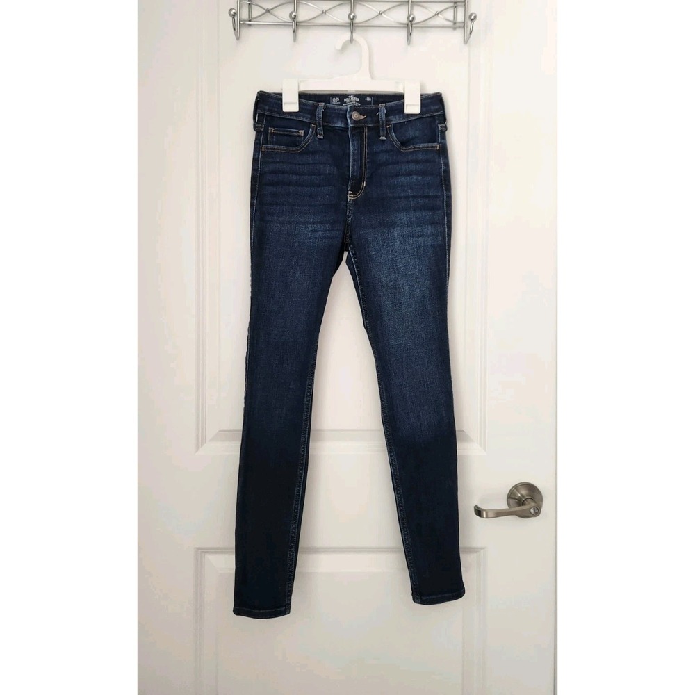 Hollister Women's High-Rise Super Skinny Blue Jeans Pants Soft Stretch Size 26S‎